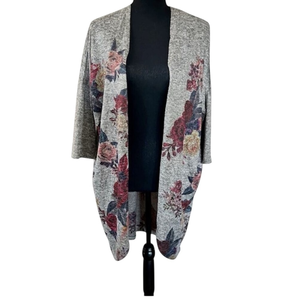 Live in the Moment Anthropologie Open Floral Cardigan, Size Large